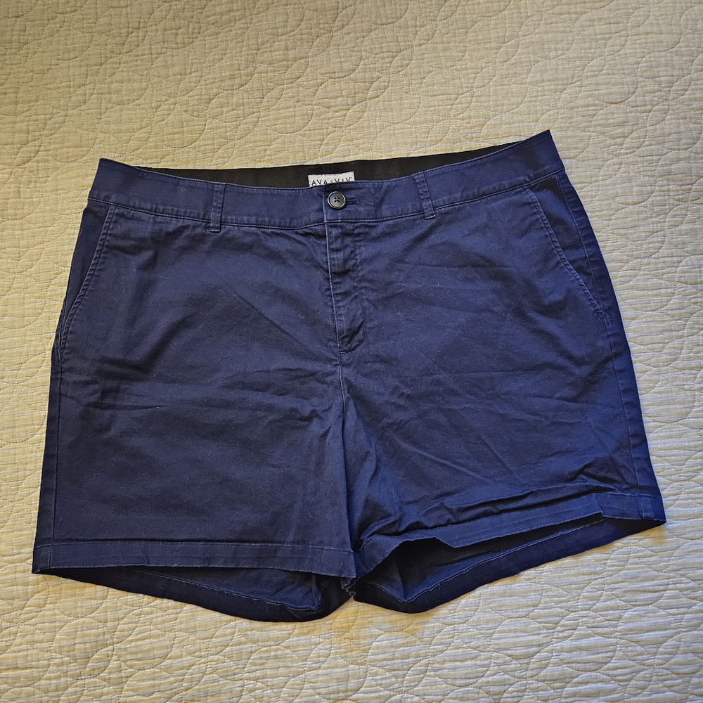 💜Ava & Viv Navy Chino Shorts💜